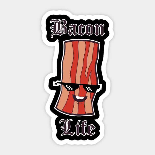 Bacon Life Sticker by Shapetrix